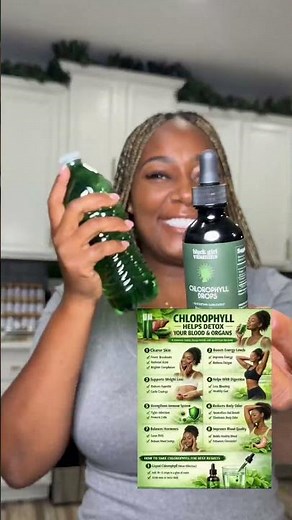 Let me put you on! Drinking chlorophyll water daily can actually help with: ✅Detoxing your body