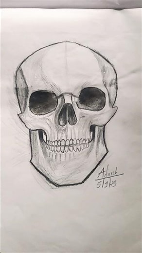 skeleton head #skeleton #drawing