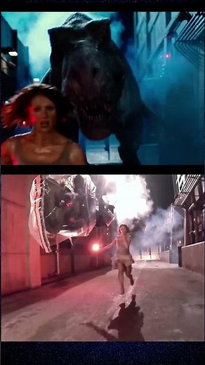 JURASSIC WORLD Final Battle Scene vs Behind The Scenes #movie #movies #jurassicworld