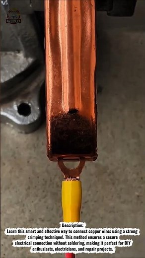 Perfect Copper Wire Crimping Trick You Need to Know! ⚡ DIY Electrical Connection Hack