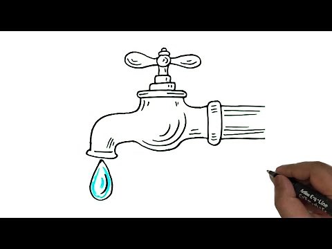 How to draw Water Tap very easy and step by step.