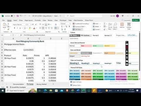 Excel 2019 | Module 2: End of Module Project 1 First Mittagong Community Bank #newperspectives
