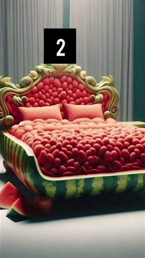 You can only choose ONE 😳🍉 Would you sleep on a watermelon bed? #funny ‪@Funex-l3x‬ #ai