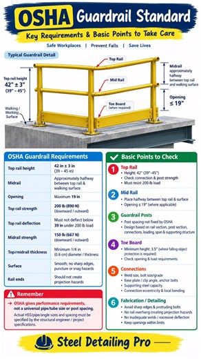 OSHA Guardrail Standards | Top Rail Height, Mid Rail, Load Requirements & Basic Safety Points