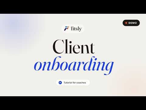 Onboarding Walkthrough | Fitsly