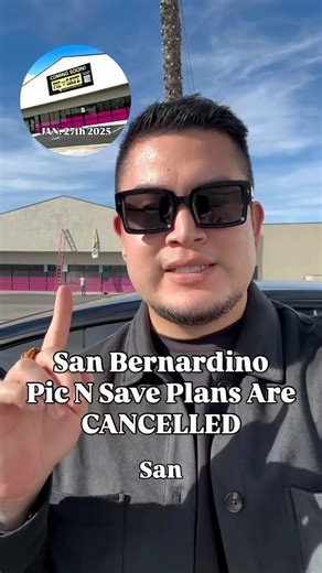 Inland Empire Community News on Instagram: "🚨In January 2025, we reported that “Pic N Save Bargains and Groceries” was coming to 975 S. E St. in San Bernardino (the former 99 Cent Store), near the Inland Center Mall. Fast forward to Dec 2025, the owner of Nine Eight Five Coffee (the neighboring business) confirmed that plans have been cancelled. Today, Dec. 18th, a contractor was seen removing the store’s banner. We reached out to @pnsbargains’ communications manager for comment. 🗣️ #sanbernar