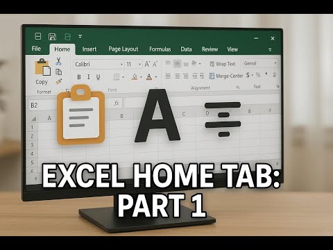 Excel Home Tab (Part 1): Clipboard, Font & Alignment — #HomeTab #Clipboard #Alignment #WrapText