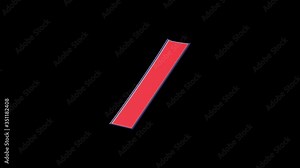 Slash, / Mathematic Sign Comic Symbol, with Alpha Matte, Loop, 4k