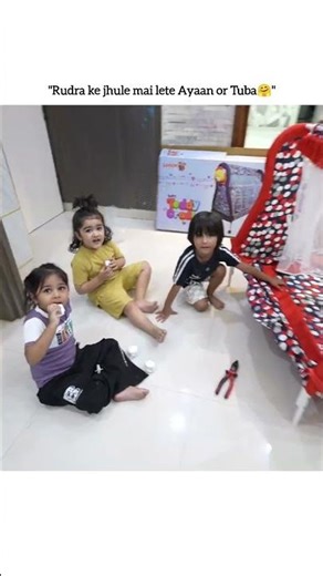 Rudra ke jhule mai lete Ayaan or Tuba🤗 #kritikamalik #payalmalik #armaanmalik