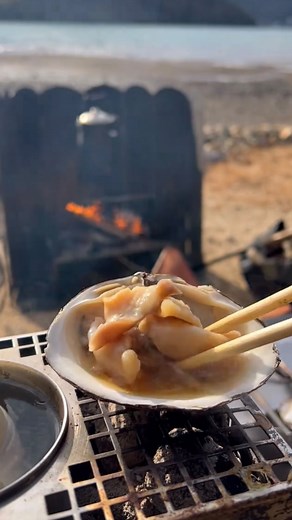Foodporn ™ on Instagram: "Cooking shellfish by the lake with @soto_taka 🥰 Is there anything more peaceful? 🤷🏽‍♂️"