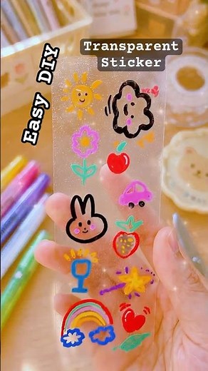 ONLY TAPE? Easy DIY Transaparent Sticker at Home #diysticker