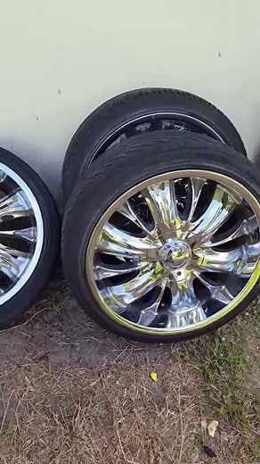 Chrome rims painted black