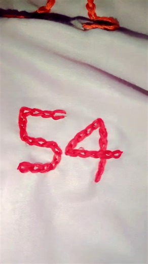 54 number embroidery design for beginners #viral #embroidery #