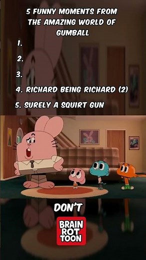YOU HAVE TO WATCH THIS 5 FUNNY MOMENTS FROM THE AMAZING WORLD OF GUMBALL#funny#memes #tawog #cartoon