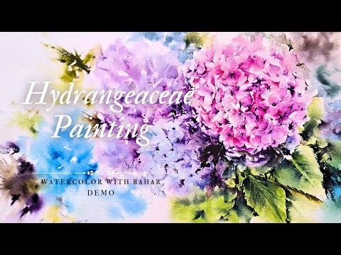 How to Paint Hydrangea Flowers in Watercolor | Floral Art Demo