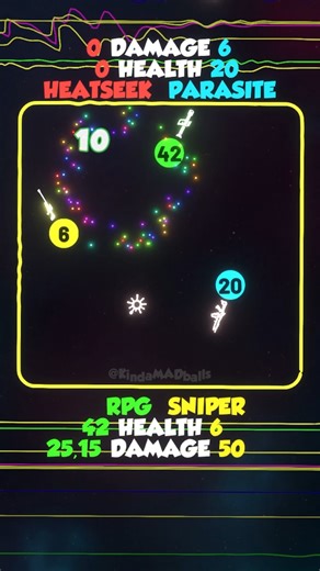 KindaMAD on Instagram: "HEATSEEK 🚀 VS PARASITE 🦠 VS RPG 💥 VS SNIPER 👁️"