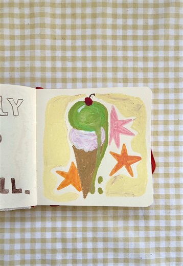 a reminder to just stop worrying and stressing so much and just chill for a change. . . . . . . follow @studio.happier for more and say hi ‘👋🏻’ in the comments🫶🏻✨ . . . . . #dailydrawing #art #oilpastels #artprocess #oilpasteltutorial [oil pastel, daily drawing, drawing process, art process]