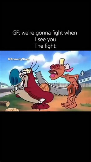 Memes on Instagram: "🎬 Fun Fact: The Ren & Stimpy Show (1991) This groundbreaking animated series is famous for revolutionizing 1990s television with its grotesque humor and surreal art style, pushing the boundaries of what was considered “kid-friendly” content. Creator John Kricfalusi insisted on a “spumco” style of animation where characters never stayed on-model, leading to the bizarre, hyper-detailed expressions seen in this “sawing” clip. The production was notoriously troubled; the show’s