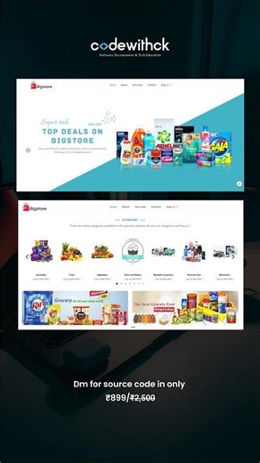 Online Grocery Shopping Website using Php | #phpproject #php #mysql