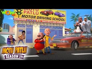 Motu Patlu Ki Driving School | Motu Patlu | Season 14 - Full Episode | Wow Kidz - Videos For Kids