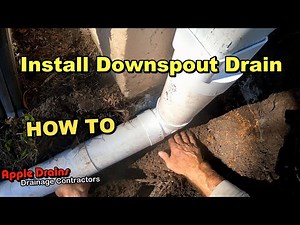 Downspout Drain Install (Extended Version) Complete Install - PVC or Corrugated Pipe