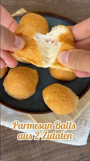 2-Ingredient Parmesan Balls from the Air Fryer 🧀😍🙌🏻 #quickrecipes #lowcarb #keto #snacks #recipe