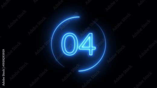 Ten second Countdown timer from 10 to 0 seconds real time. Modern countdown animation on transparent background 10 Seconds Digital Countdown Timer Animation for intros with alpha channel 4k.