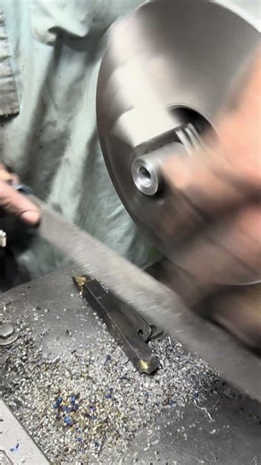 Metal bush faced in sharp tool in lathe machine