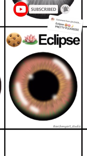 Eye Serie#110 |Eclipse|🍪🪷Procrate #procreate#art#shorts #eyedrawing#emoji #digitaldrawing