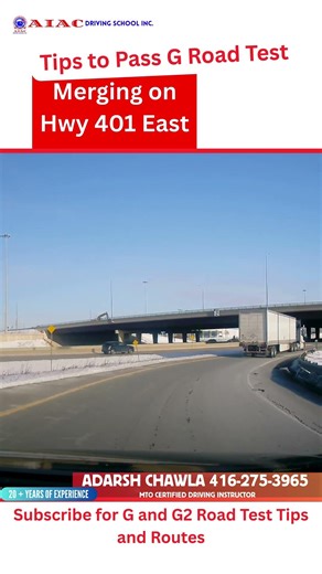 Merging on Highway 401 East Mississauga | G driving test route tips | Mississauga G Highway Test