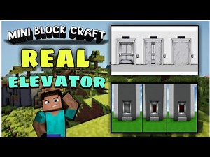 ⬜ mini block craft 3d || how to make a real elevator in mini block craft
