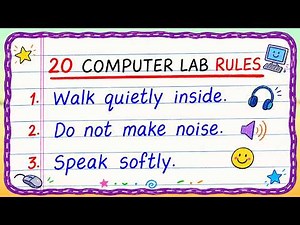 Computer Lab Rules | 20 Computer Lab Rules | Computer Lab Rules and Regulations