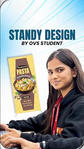 OVS Student Kanika Creates Stunning Standy Design | Graphic Designing Course Ajmer #ovslearning