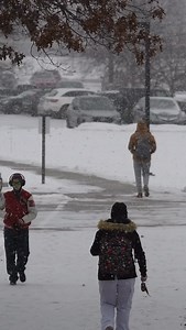 Snow globe vibes on campus today! #finalsweek | Lakeland Community College
