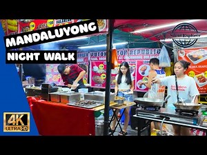 Christmas Night Market Walk in Manila 🇵🇭 | Mandaluyong Street Food & Stalls 4K