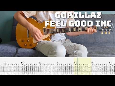 Gorillaz - Feel Good Inc - Guitar Play Along w/ TABS