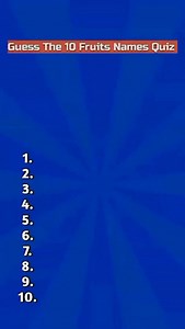 119K views · 12K reactions |  MISSING LETTERS QUIZ: Name the 10 fruits! Each one gets harder — most people max at 7/10 (no Googling ). Q5 is where the real test begins… can you beat the high score? Drop your score below ⬇️ and save this to challenge a friend! Hashtags: #MissingLetters #FruitsQuiz #BrainTeaser #WordPuzzle #FunQuiz #GuessTheWord #DailyQuiz #ViralQuiz #talkytok | TalkyTok | Facebook