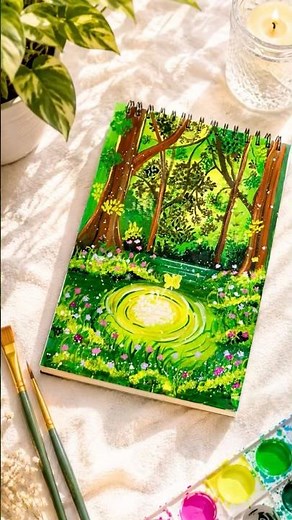 Acrylic Painting 🌳 | acrylic painting for beginners | painting for beginners | painting ideas