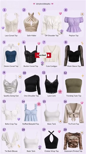 20 Trendy Top Ideas for Women | Corset, Halter, Tube & Going-Out Top Inspiration ✨ #shorts #ytshorts