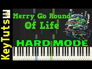 Merry Go Round of Life from Howl’s Moving Castle - Hard Mode [Piano Tutorial] (Synthesia)