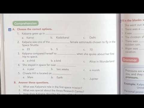 Class 4| Lesson 12: Kalpana Chawla(book back exercises) | Collins English Expert Coursebook