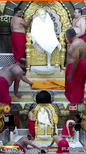9.7K views · 230 reactions | #SAI AARTI,#TODAY'S SAI MANGAL SNAAN, ,#SHIRDI SHRI SAI BABA,#SAI AARTI,#SAI BHAKTH TV | Saibhakthtv | Facebook
