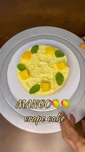 Eggless mango crape cake🥭| soft crape cake recipe |