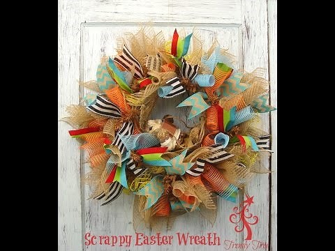 Trendy Tree DIY Easter Wreath - Use up Your Scraps!