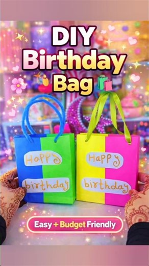 diy paper gift bag#diybirthdaybag#diypapergiftbag#diygiftbag#birthdaygift#gift#craftideas#handmade