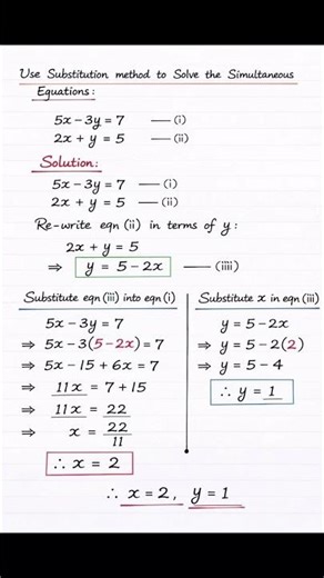 Simultaneous Equations solved step-by-step for BECE candidates