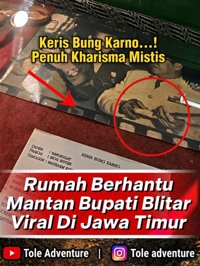 Keris bung karno penuh kharisma mistis... Video lengkap di YouTubee : Tole Adventure #keris #bungkarno #sukarno #horor #horror