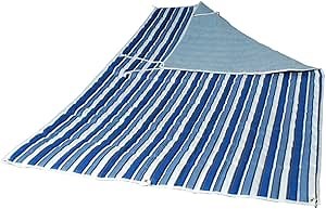 Algoma 2951-135142 Quilted Hammock Pad, Tropical Palm Stripe/Blue/Norway Powder Blue,Blue Multi