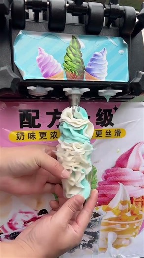 Color Changing Softy Ice Cream 🍦✨Triple Color Ice Cream Twist 😍