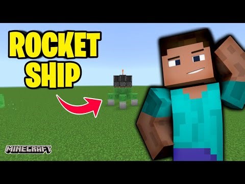 How to make a Rocket Ship 🚀 in Minecraft | How to build a Working Rocket Ship in Minecraft | #mcpe